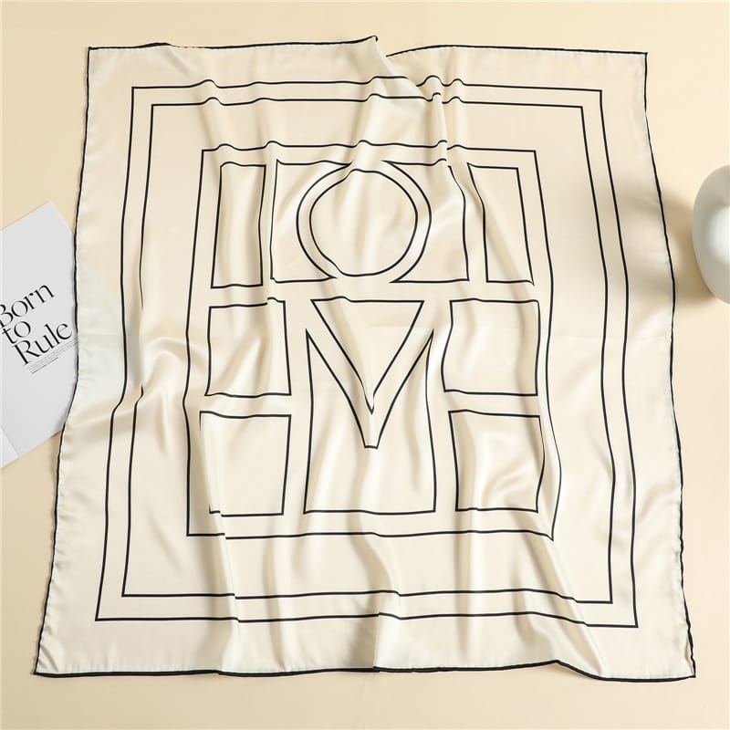 🕊️ Premium Twill Silk Feel Square Scarf