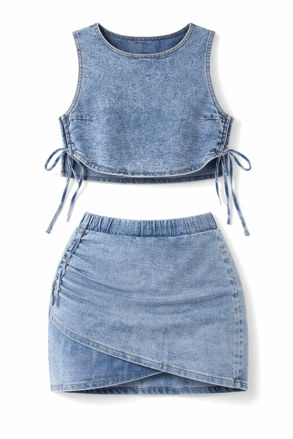 👖 Street Rebel Denim Two-Piece Set
