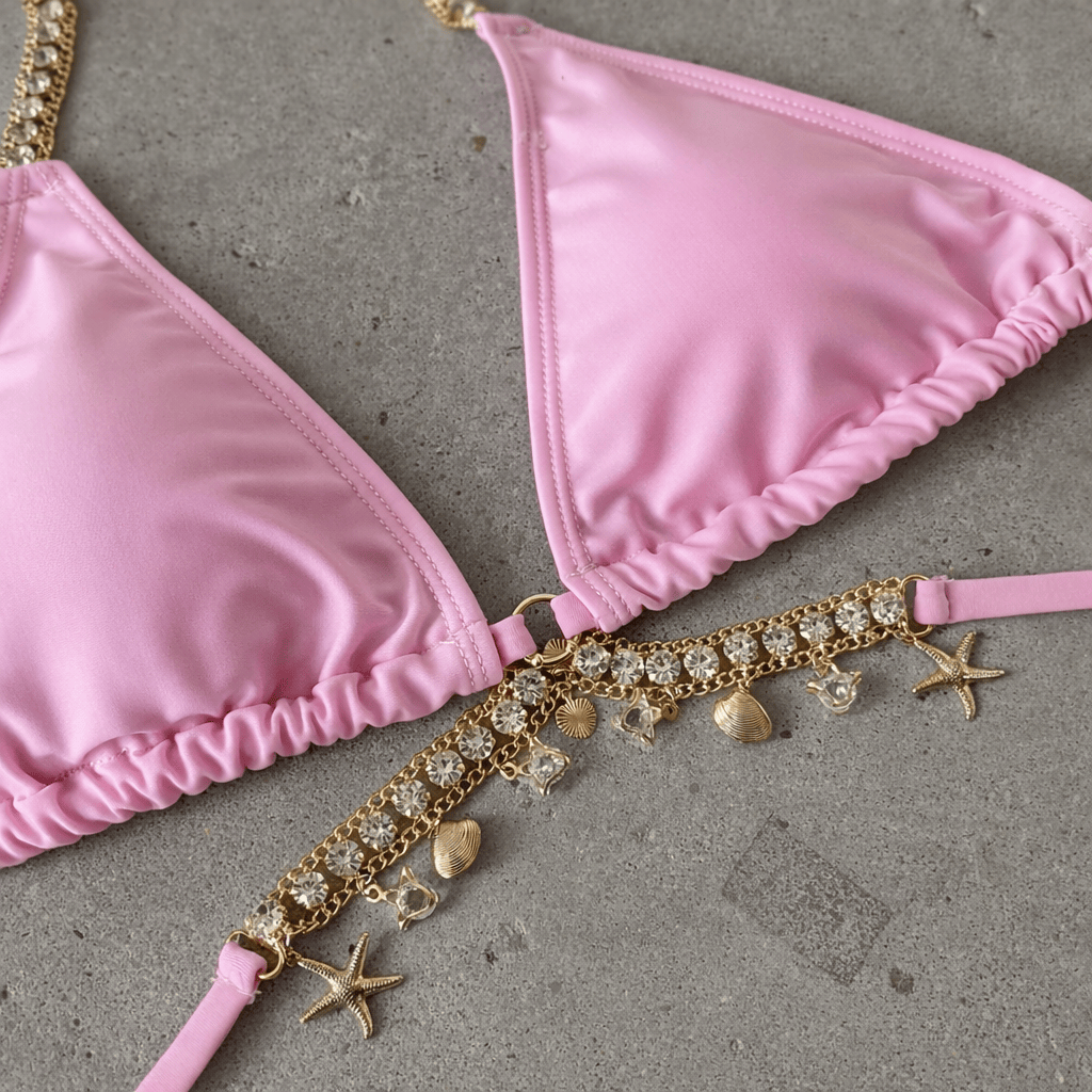 Luxury Crystal Charm Bikini Set