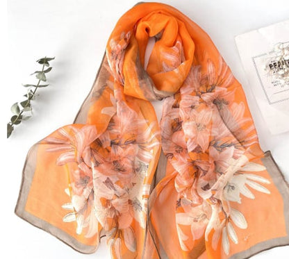 🌸 Luxury Printed Square Fashion Scarf