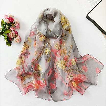 🌸 Luxury Printed Square Fashion Scarf