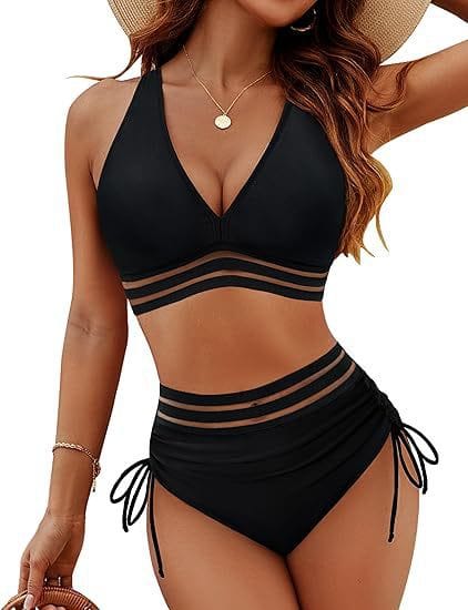 Women's High Waist Bikini Split Suit