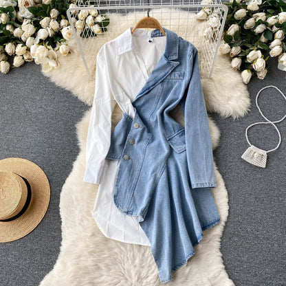 Elegant High-Waist A-Line Dress