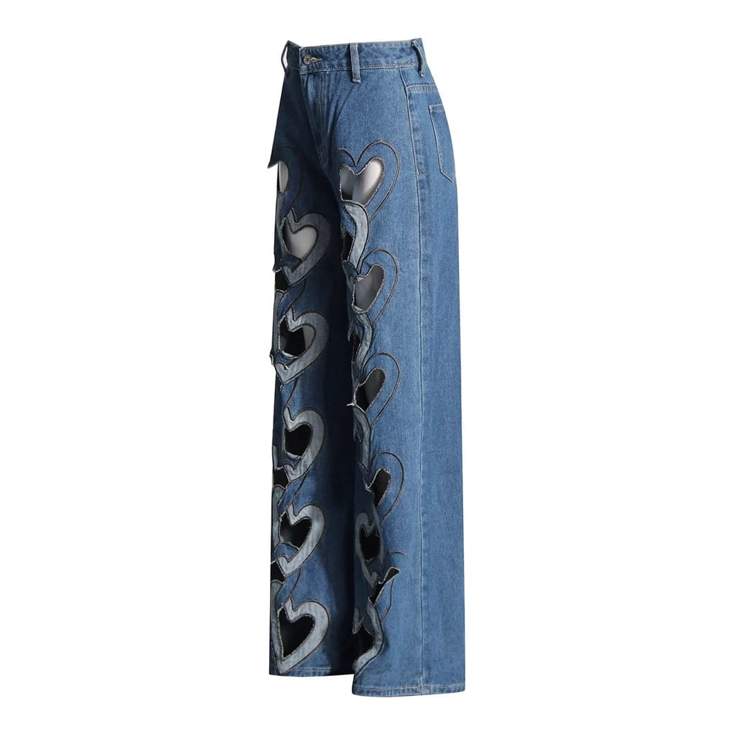 Street Rebel Distressed Wide-Leg Jeans