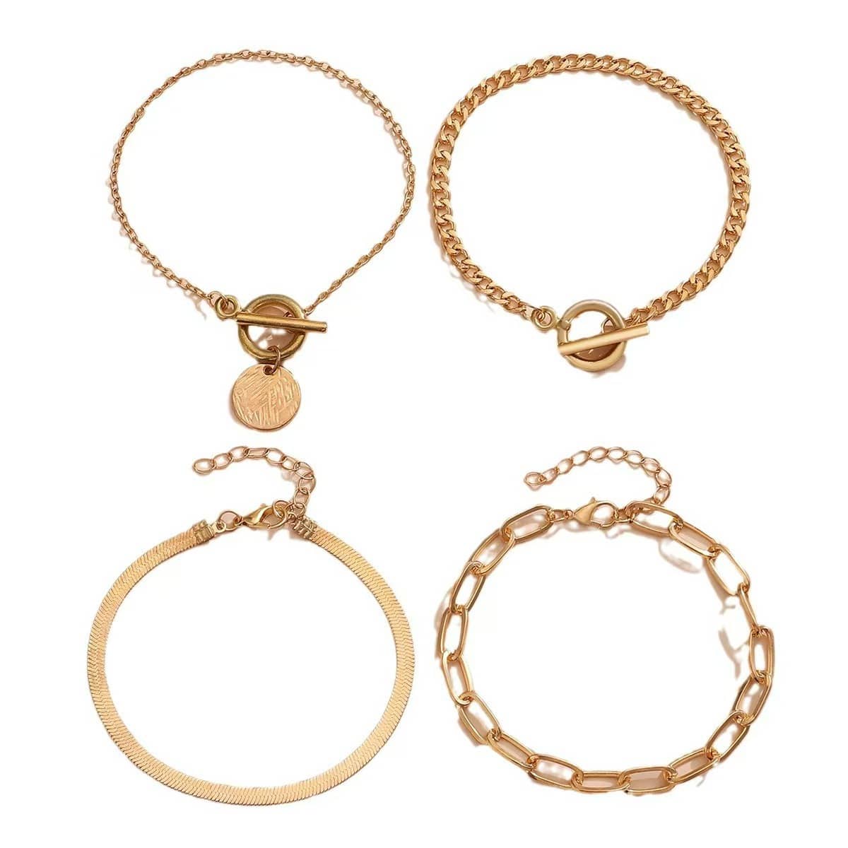 ✨ Geometric Layered Bracelet Set