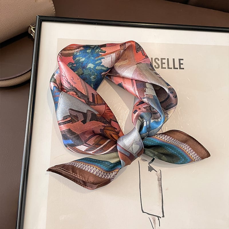 ✨ Genuine Silk Printed Square Scarf