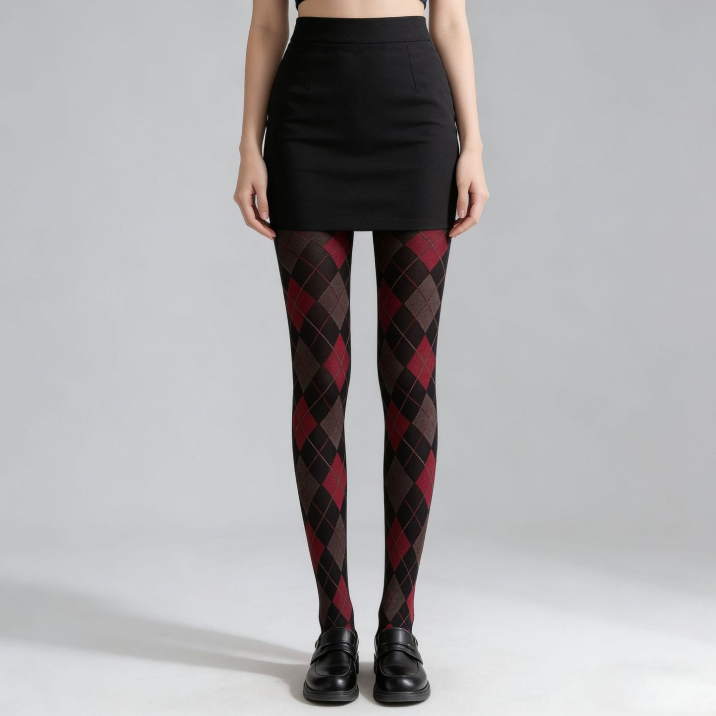 Vintage Diamond Check Fashion Tights