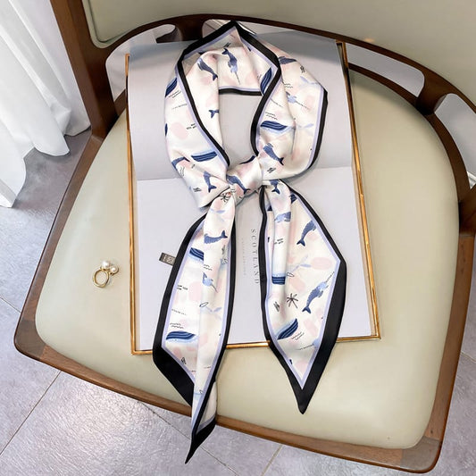 🐎 Elegant Geometric Twilly Scarf