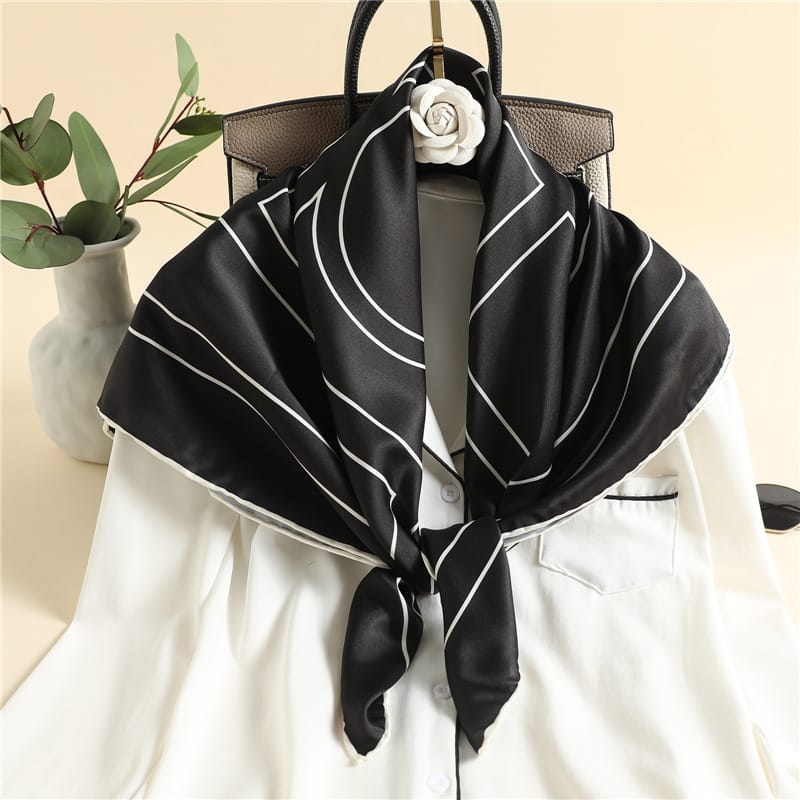 🕊️ Premium Twill Silk Feel Square Scarf