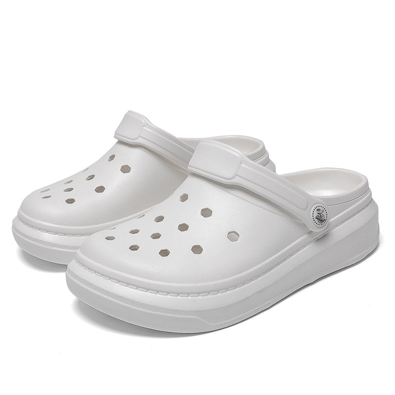 🔥 All-Black EVA Casual Hole Sandals – Lightweight, Breathable & Built for Comfort!