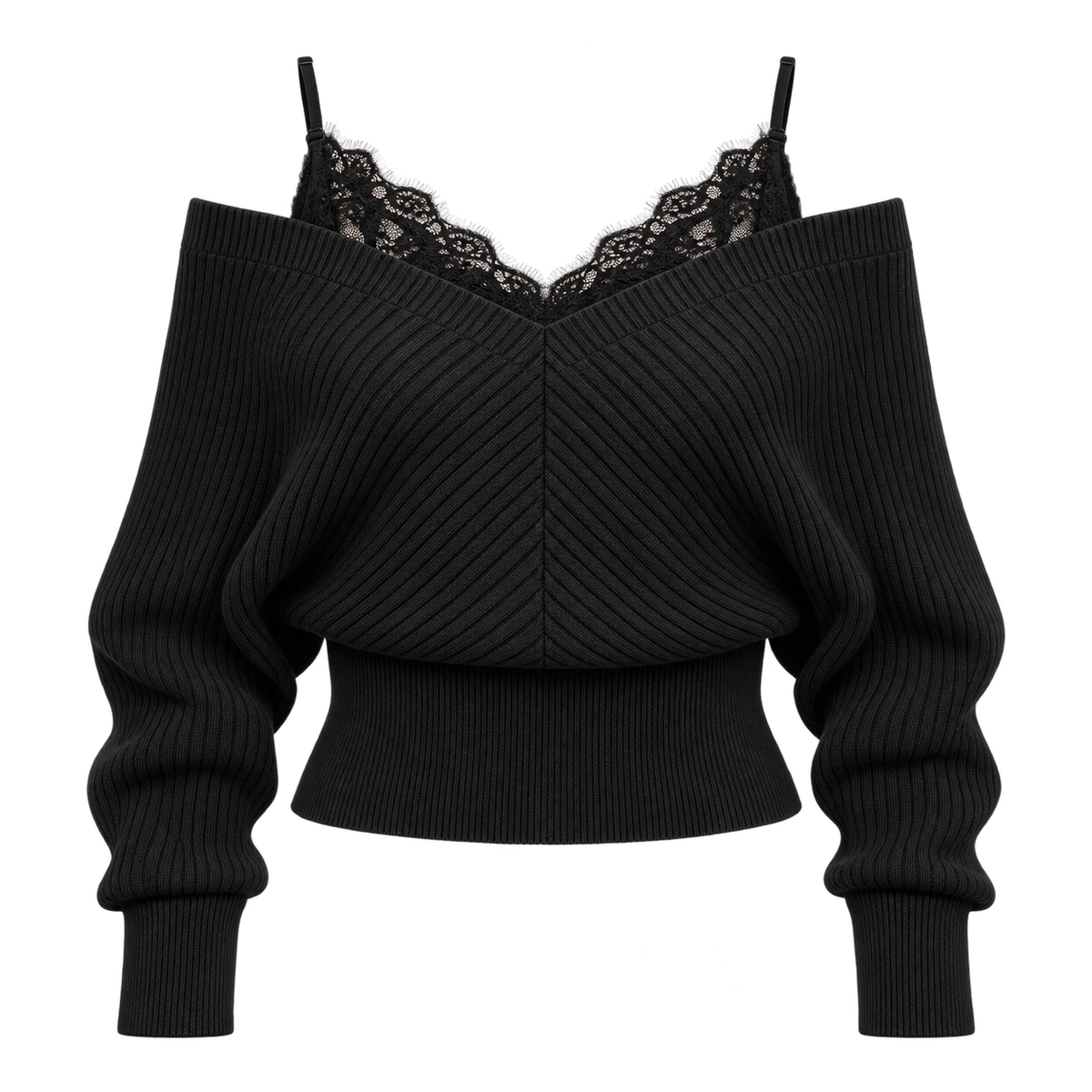 Fashionable Waist-cinching Figure-flattering Off-shoulder Top For Women