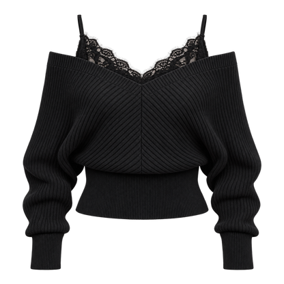 Fashionable Waist-cinching Figure-flattering Off-shoulder Top For Women
