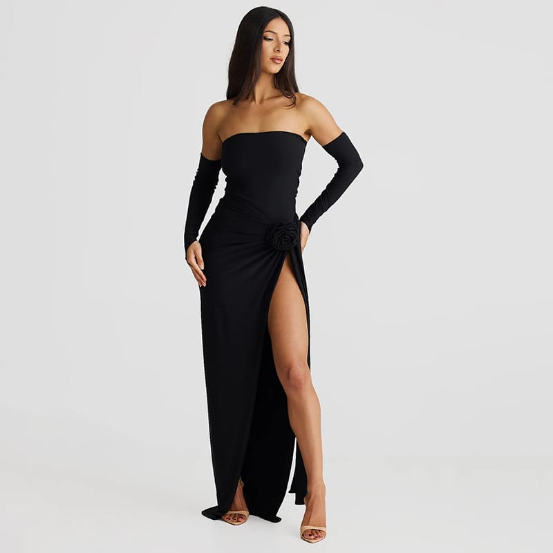 Women's Floral Backless Maxi Dress