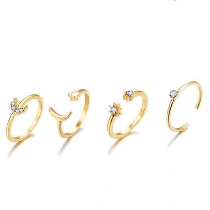 ⭐ 10-Piece Rhinestone Ring Set