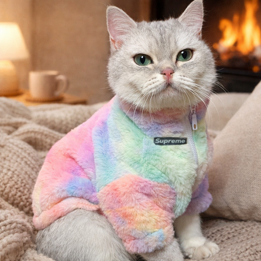 Cat Autumn And Winter Clothes And Coat Thickened