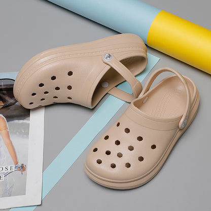 🔥 All-Black EVA Casual Hole Sandals – Lightweight, Breathable & Built for Comfort!