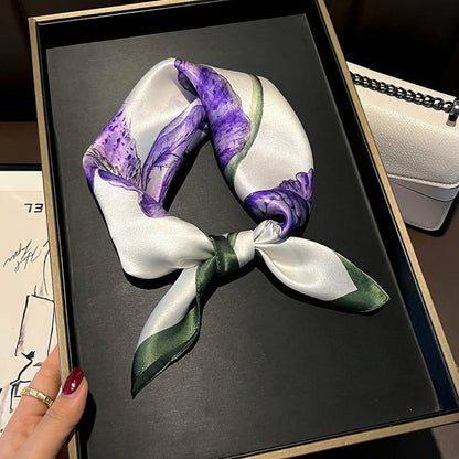 ✨ Genuine Silk Printed Square Scarf