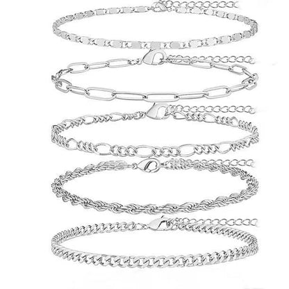 🔗 Titanium Steel Geometric Chain Bracelet