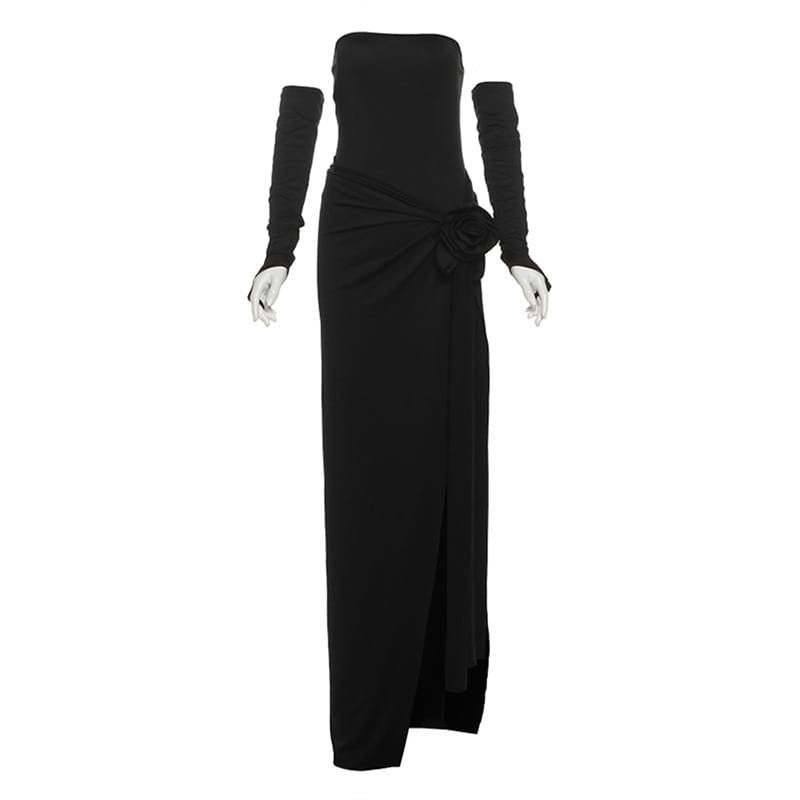 Women's Floral Backless Maxi Dress