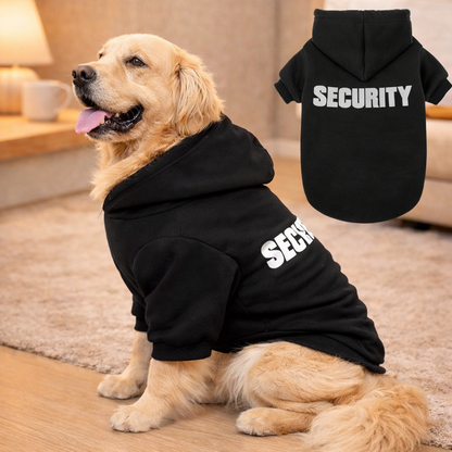 “SECURITY” Dog Hoodie – Comfy & Hilarious Streetwear for Your Guard Pup 🛡️🐾
