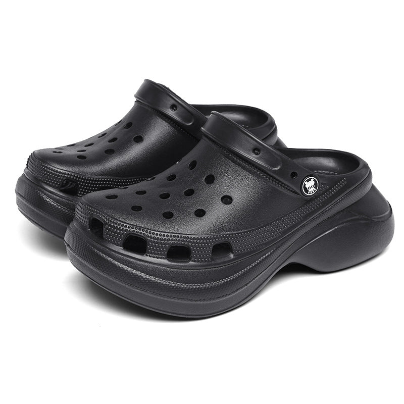 🍬 Mint Green Platform Hole Shoes – Candy-Colored Comfort with a Boost!