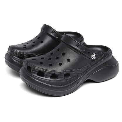 🍬 Mint Green Platform Hole Shoes – Candy-Colored Comfort with a Boost!