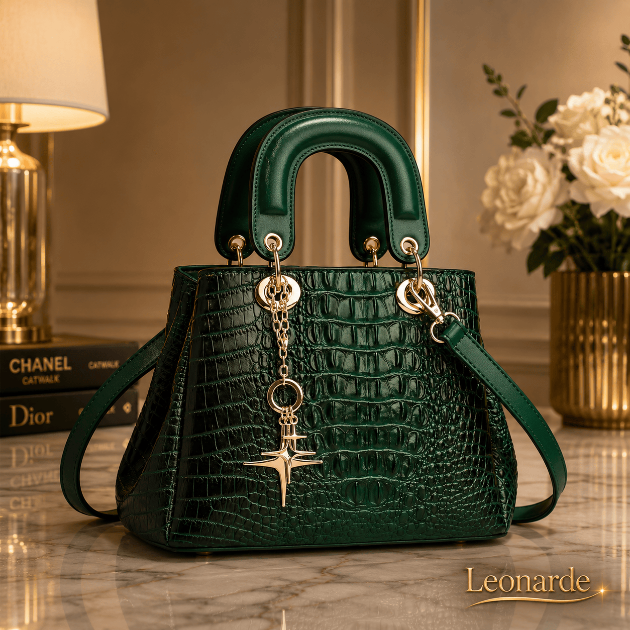 Embossed PU Leather Street Style Handbag