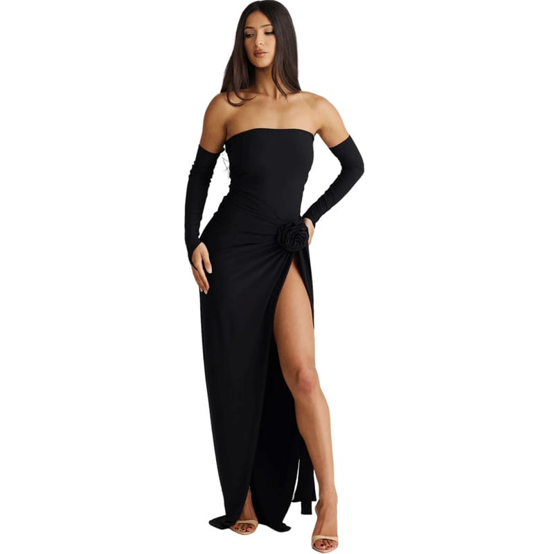 Women's Floral Backless Maxi Dress