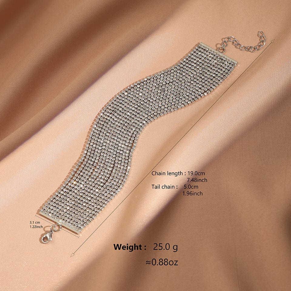 ✨ Fashion Grandeur Multi-Layer Rhinestone Chain Bracelet