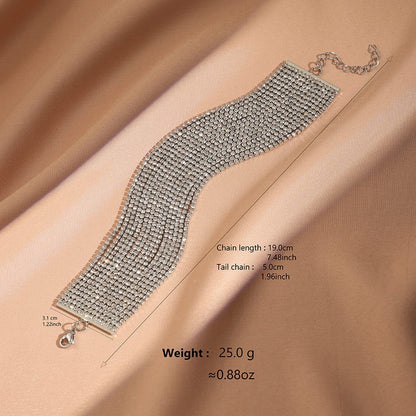 ✨ Fashion Grandeur Multi-Layer Rhinestone Chain Bracelet