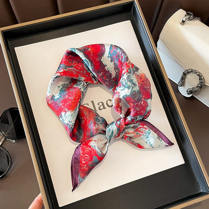 ✨ Genuine Silk Printed Square Scarf