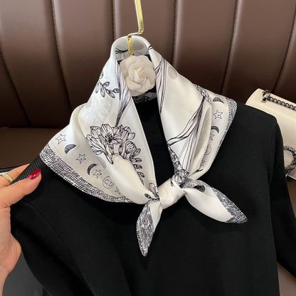 ✨ Genuine Silk Printed Square Scarf