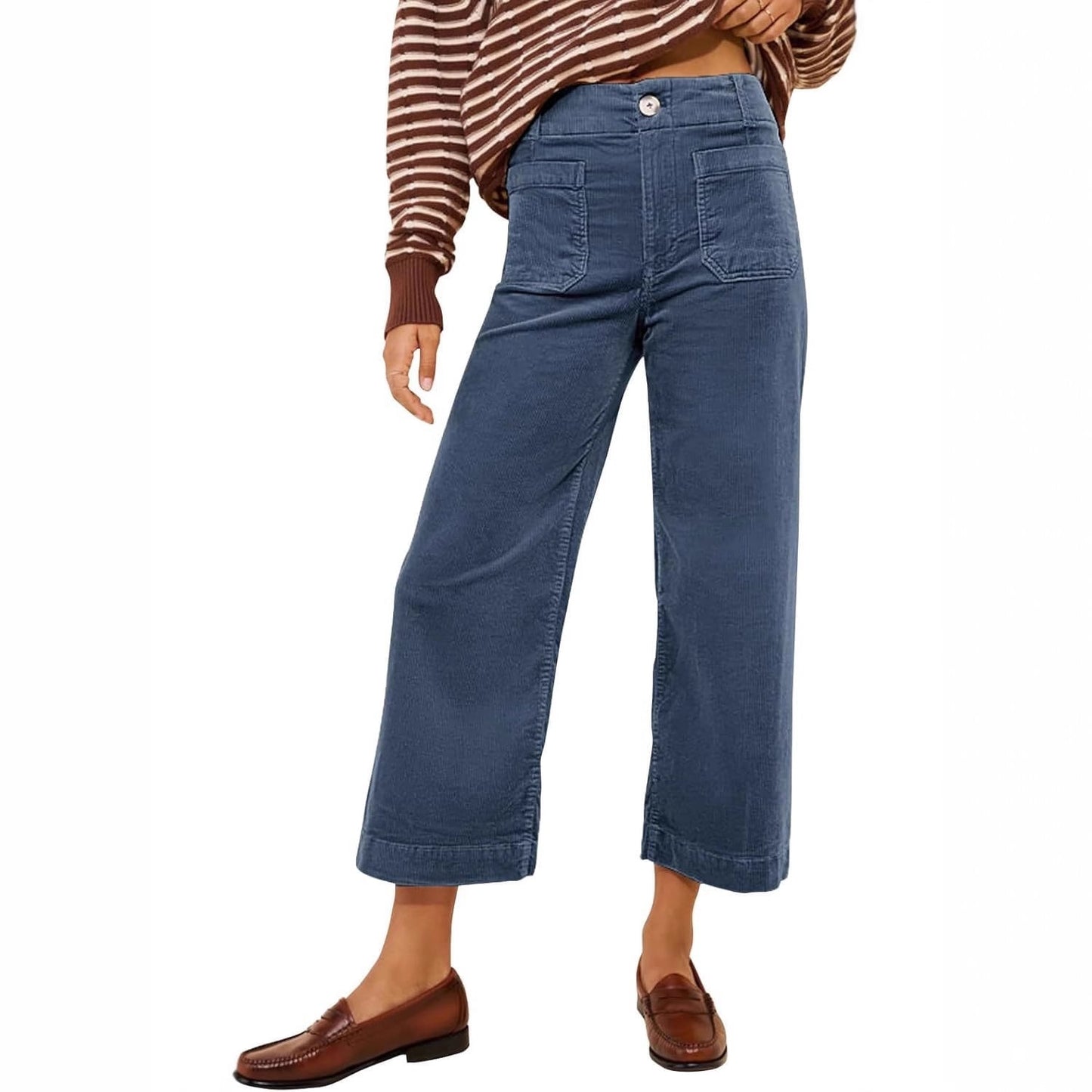 Essential Ease High-Waist Straight-Leg Trousers