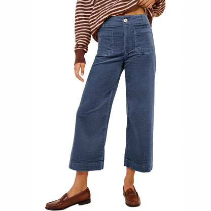 Essential Ease High-Waist Straight-Leg Trousers
