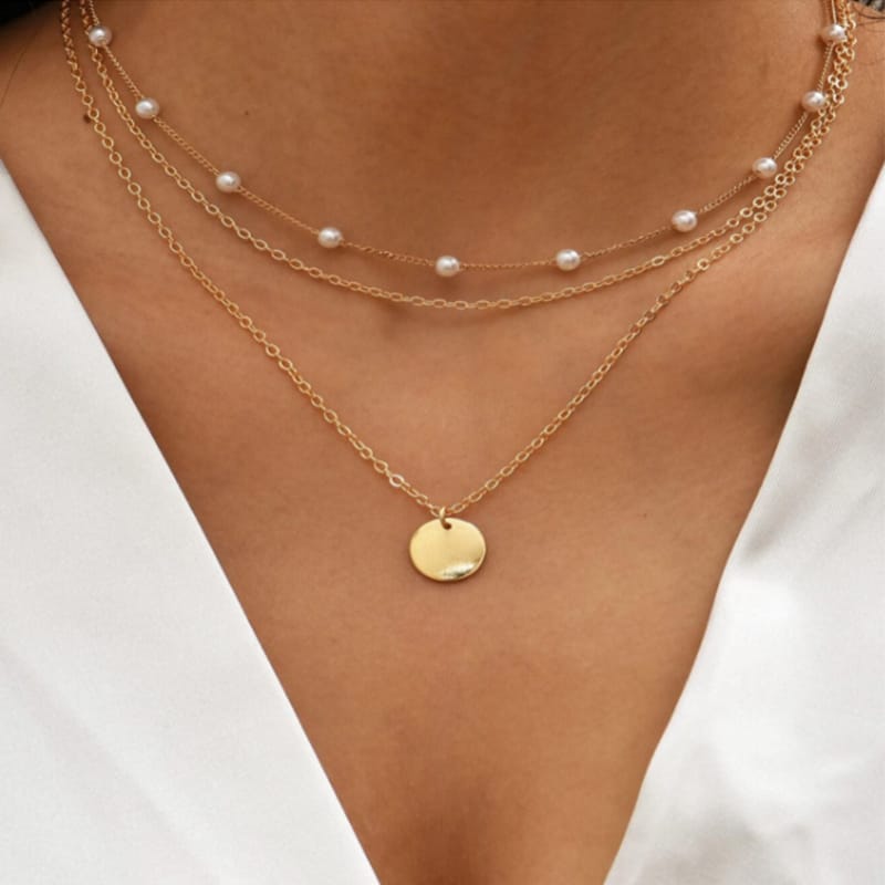 💖 Layered Heart Pendant Fashion Necklace