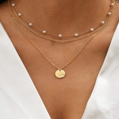 💖 Layered Heart Pendant Fashion Necklace