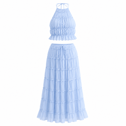 ✨ Urban Chic Sleeveless Top & Skirt Set