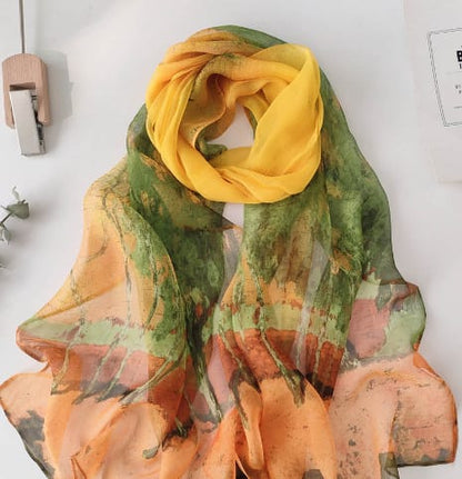🌸 Luxury Printed Square Fashion Scarf