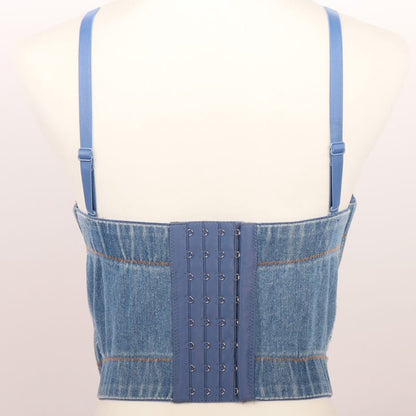 Denim Blue Floral Fantasy Camisole