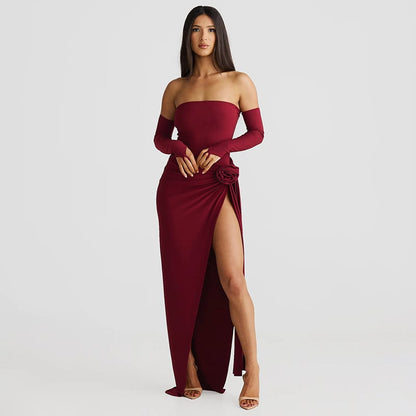 Women's Floral Backless Maxi Dress