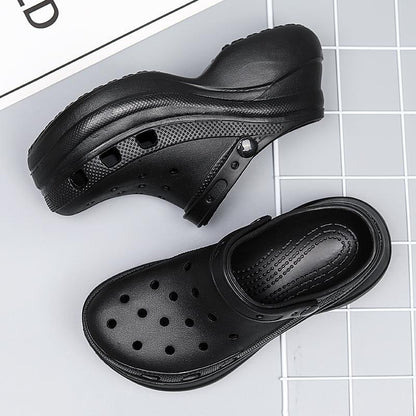 🍬 Mint Green Platform Hole Shoes – Candy-Colored Comfort with a Boost!