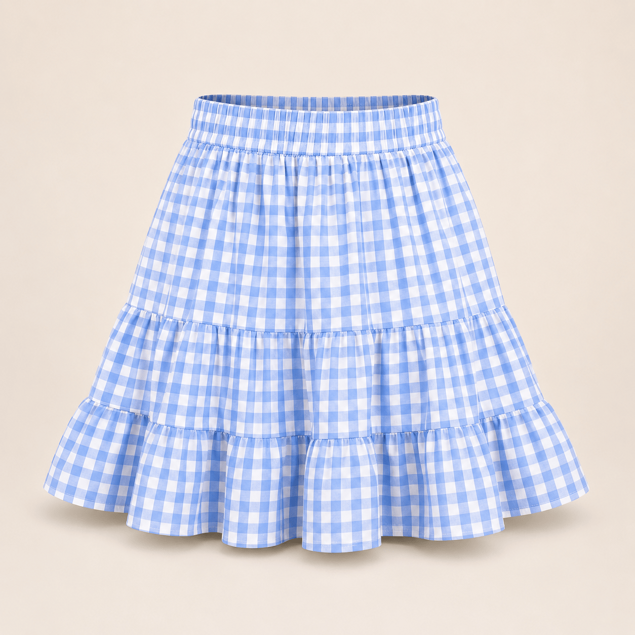 Vintage Plaid Patchwork Skirt