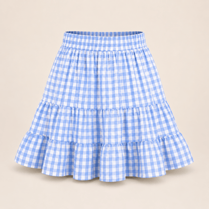 Vintage Plaid Patchwork Skirt
