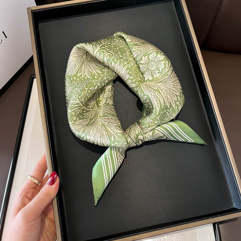 ✨ Genuine Silk Printed Square Scarf