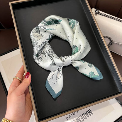 ✨ Genuine Silk Printed Square Scarf