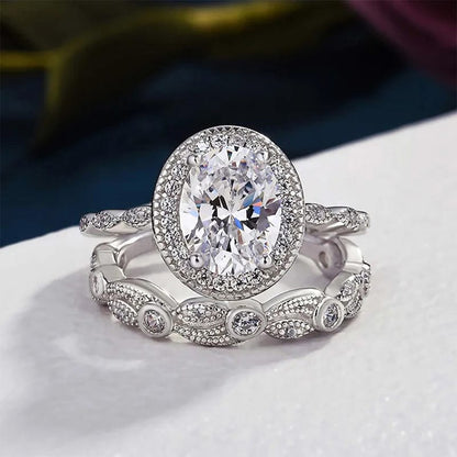 💍 Light Luxury Zircon Geometric Ring Set