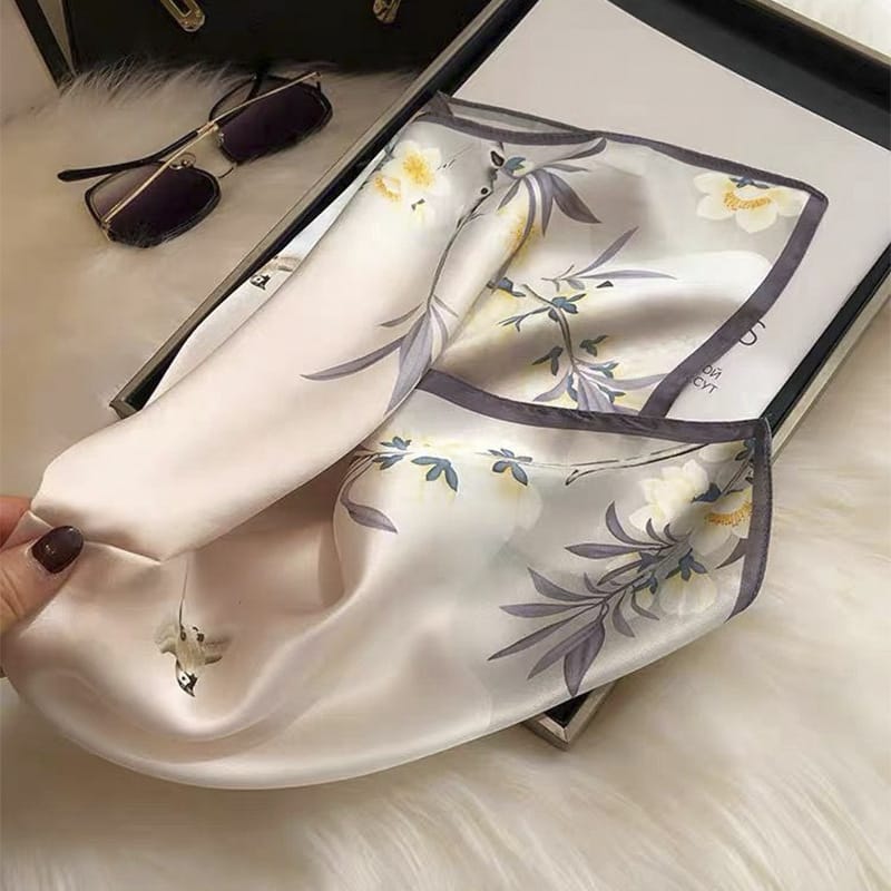 ✨ Genuine Silk Printed Square Scarf