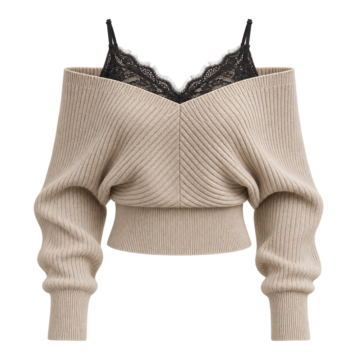 Fashionable Waist-cinching Figure-flattering Off-shoulder Top For Women