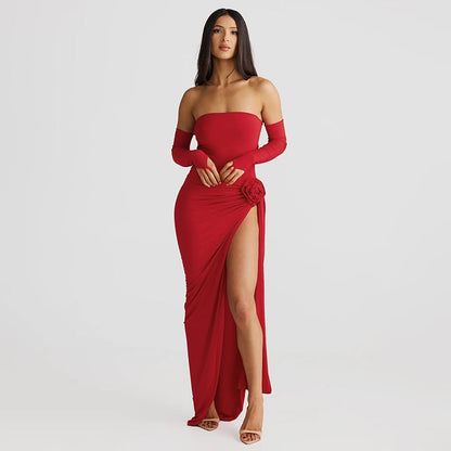 Women's Floral Backless Maxi Dress