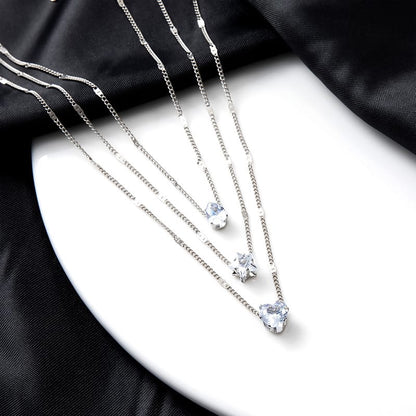 💖 Layered Heart Pendant Fashion Necklace